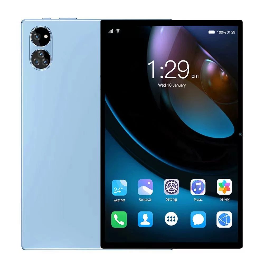 ZPL-Adults Tablets,dual SIM card slot 10.1 Inch Android 13 Sim 8GB+256GB Keyboard Mouse Tablet Case(Blue)