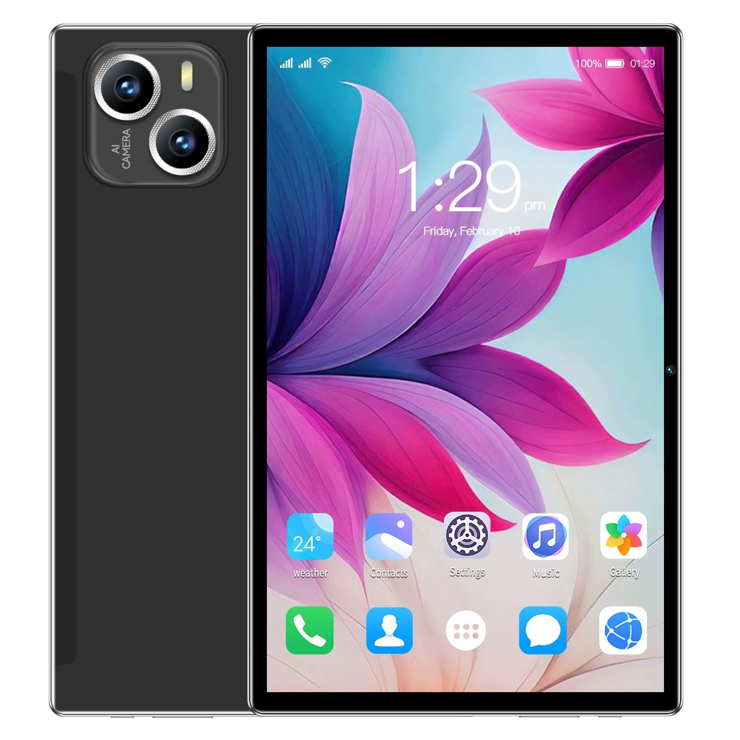 ZPL-Adults Tablets,dual SIM card slot 10.1 Inch Android 13 Sim 6GB+128GB Keyboard Mouse Tablet Case(Black)