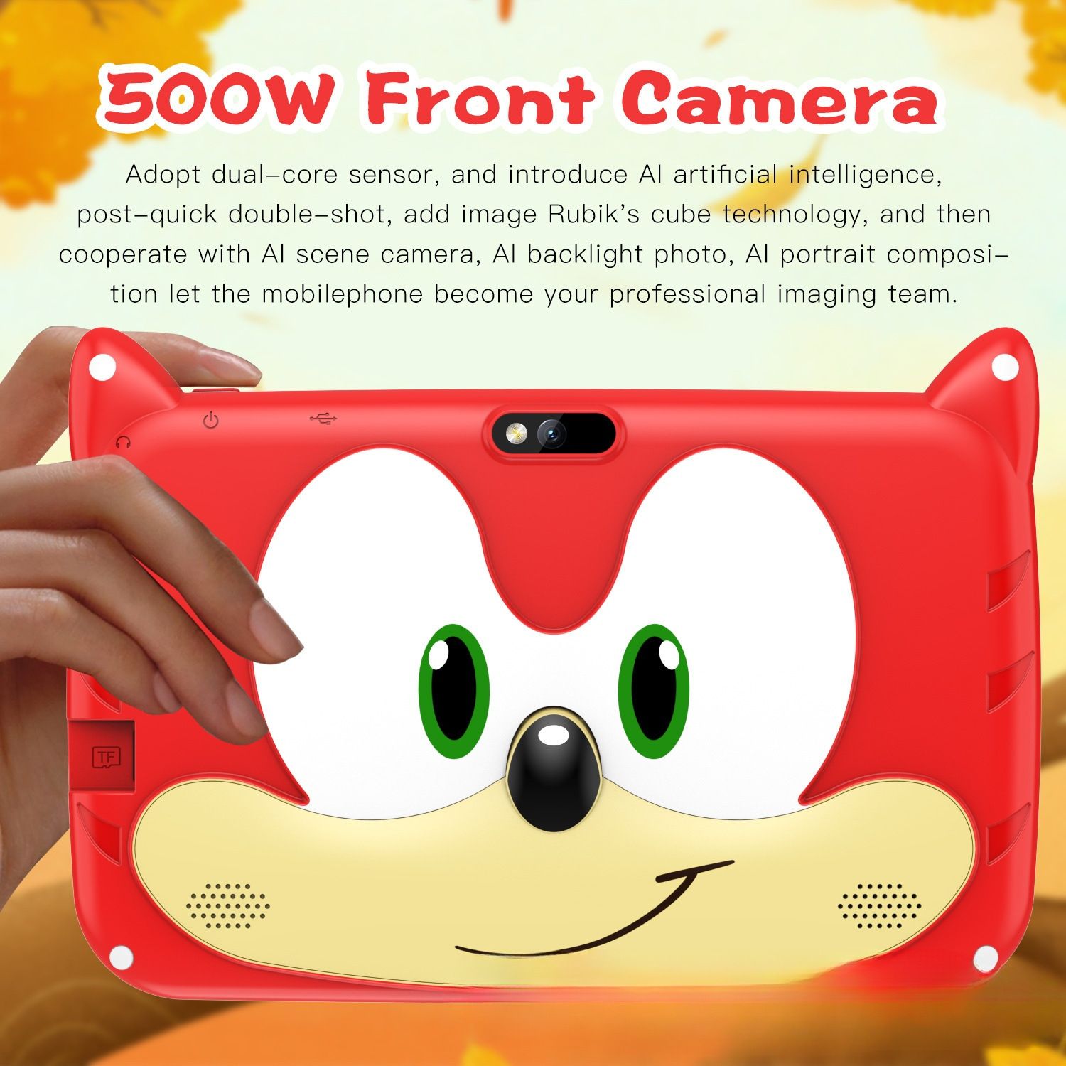 Brand New ZPL-Kids Tablet Android 7 4GB+64GB   7.0 inches  4000mAh  ARM+DSP  (Red)
