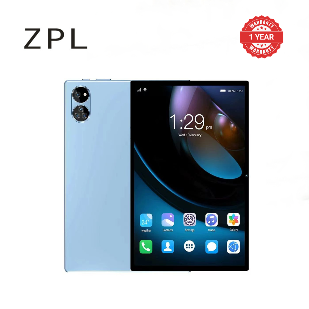 Brand New ZPL-Adults Tablets,dual SIM card  MicroSD 10.1 Inch Android 13 Sim 6GB+128GB 24MP-48MP 8000mAh "6797" A-GPS (Blue)