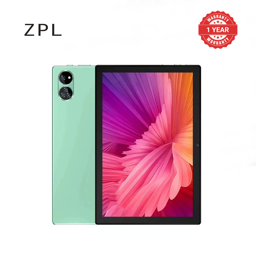 Brand New ZPL-Adults Tablets,dual SIM card  MicroSD 10.1 Inch Android 13 Sim 6GB+128GB 24MP-48MP 8000mAh "6797" A-GPS (Green) Green