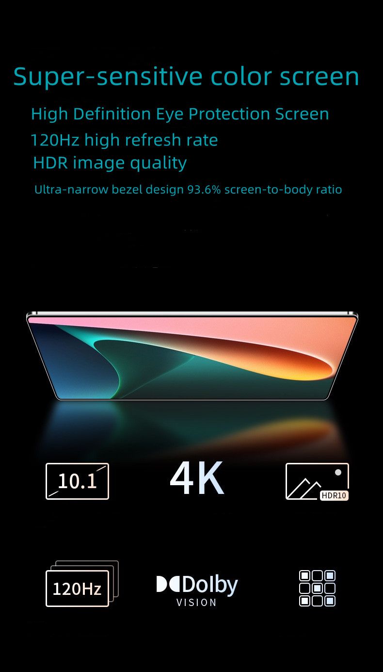 Brand New ZPL-Adults Tablets,dual SIM card10.1 Inch Android 14 Sim12GB+512GB 24MP-48MP 10000mAh 22W Flash Charge MTK"6771" 120Hz  A-GPS (Black)