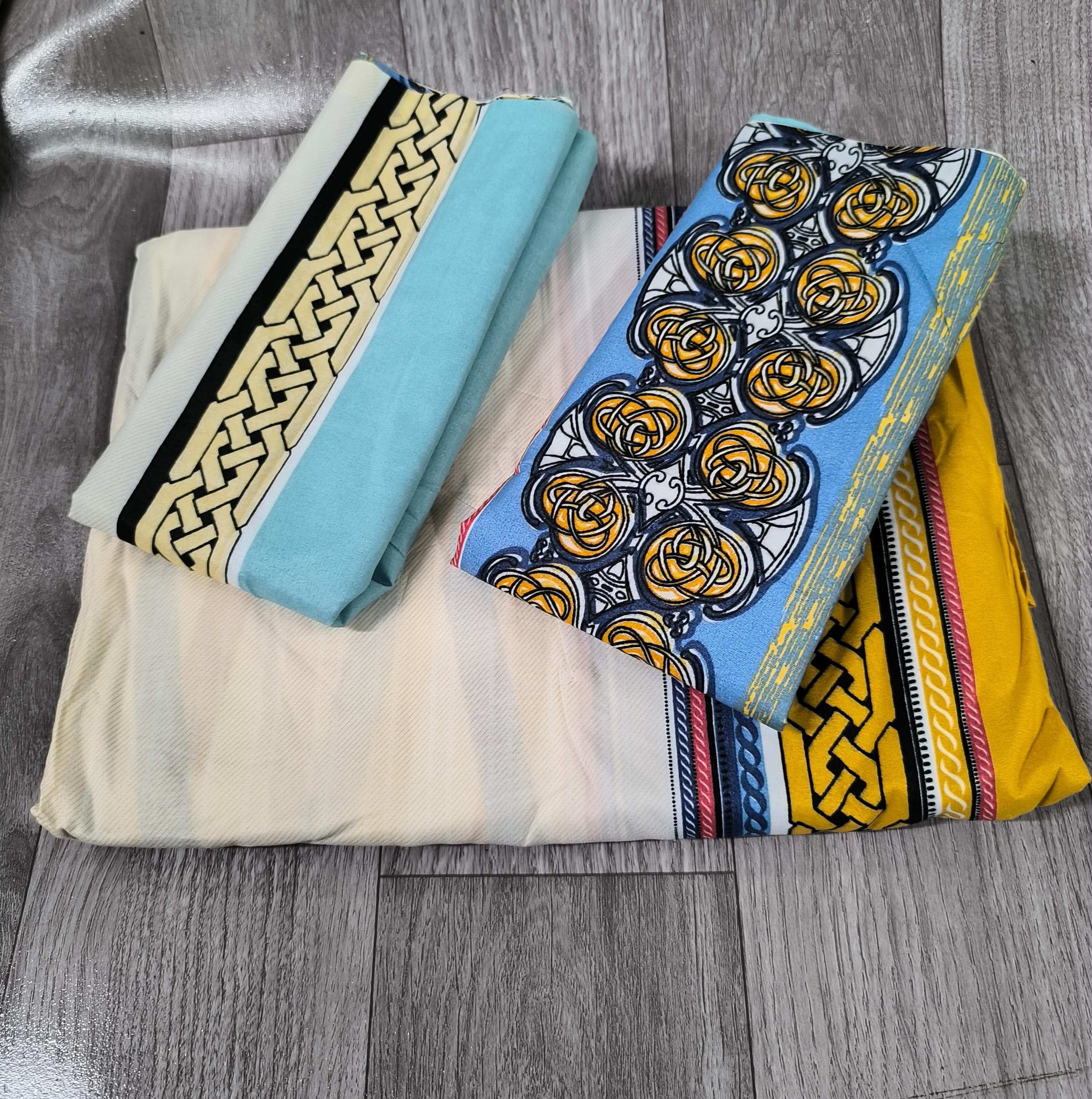 NEW STOCK!! ⏹️ 4 pieces bedsheet ⏹️ Includes 2 pcs bedsheet 2 pcs pillowcase Can fit 4*6/5"6 perfectly.*Offer*‼️Available at the shop.