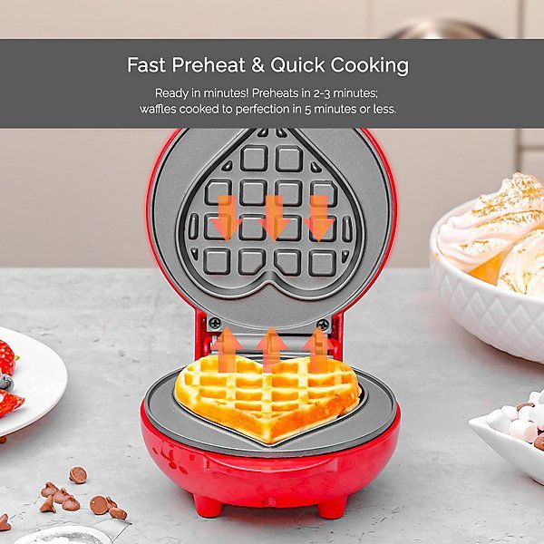 *LIMITED OFFER** 5 inch Mini Waffle Maker (heart shaped)