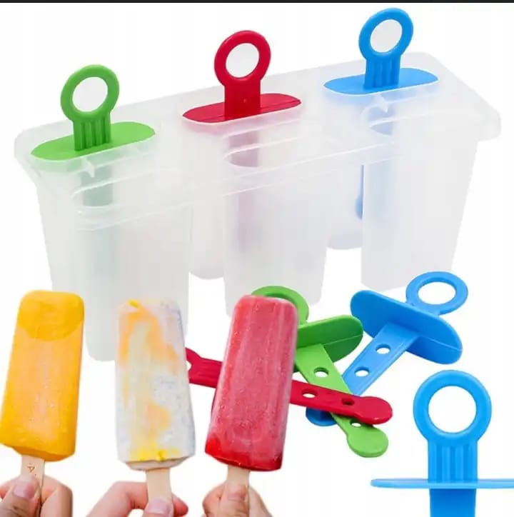 Ice pop up (6 slots). Our popsicle molds are made from food-grade silicone and premium plastic sticks, which are safe to make various kinds of food that you like. You will feel more comfortable.