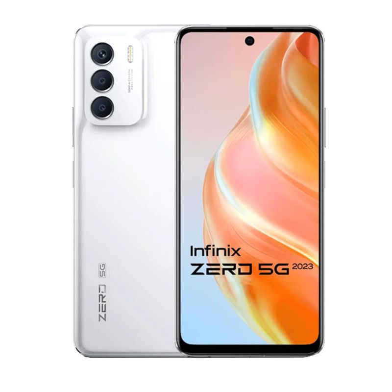 Refurbished Infinix Zero 5G 2023 White 8GB RAM + 256 GB ROM 6.78" 5000mAh 50MP+16MP Camera (Dual SIM) Android Smartphones/ Mobile Phones