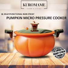 Induction Pumpkin Micro pressure cooker Hotpots Cookware pots for Gas Stove/electric induction , Electromagnetic furnace Explosion Proof Pressure with Sliding handle Fast Cooking Cookware