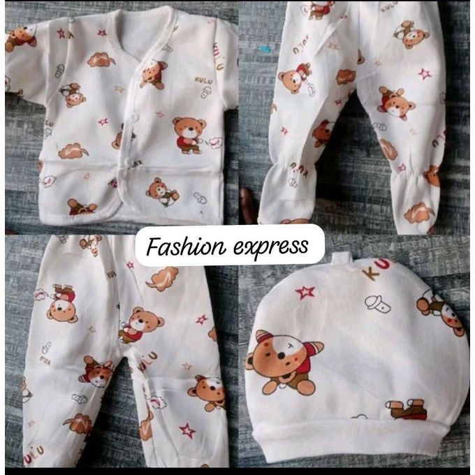 5 Pieces Unisex New Born Baby Receiving Set