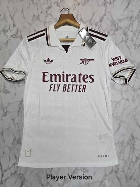 { Player Version } New season Arsenal 25/26 Third Away Authentic Jersey Arsenal Jersey Arsenal Third  Away Kit Jersey Men Team Jersey Quality player version jersey White jersey