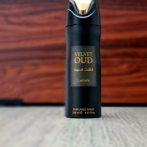 Lattafa Velvet Oud Perfumed Deodorant Body Spray 200ml. Original Perfumed Unisex Body Spray.