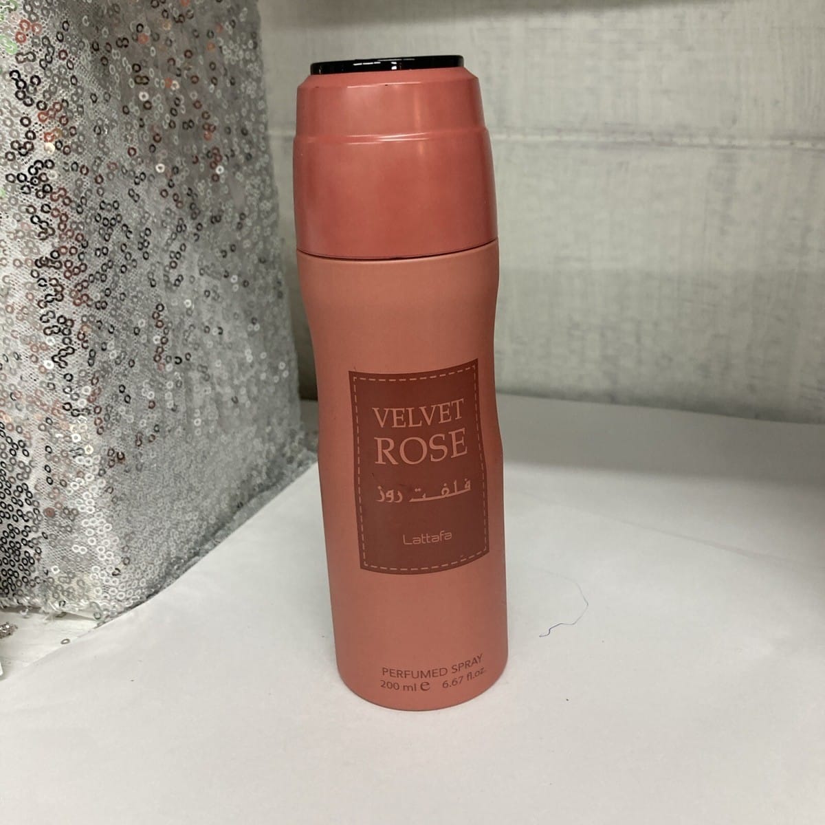 Lattafa Velvet Rose Deodorant Body Spray 200ml Corporal Perfumado for Women Original Romantic Scent Profile Women Body Spray