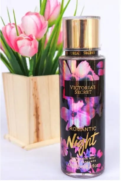 Victoria's Secret Romantic Night Fragrance Mist 250ml Perfumed Body Splash for Evening Wear and Romantic Occasions