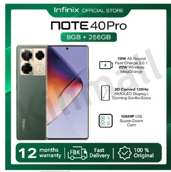 SUPER DEALS Infinix Note 40 PRO/Note 40 Pro Plus 256GB+16GB (8+8)GB RAM 6.78" Screen Dual SIM Phone 5000mAh Battery 70W Charging 108MP Camera Android 14 MediaTek Helio G99 Ultimate Smart Phones