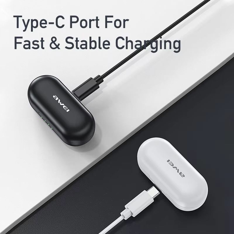 New Arrival Awei T13 Pro Earphone Promotion Bluetooth Earpods TWS Sports Earbuds V5.3 Wireless Headphones With Mic HIFI HD Sound Bluetooth Earphones In ear Headphones Headset For Gamer Sport Ear Phone