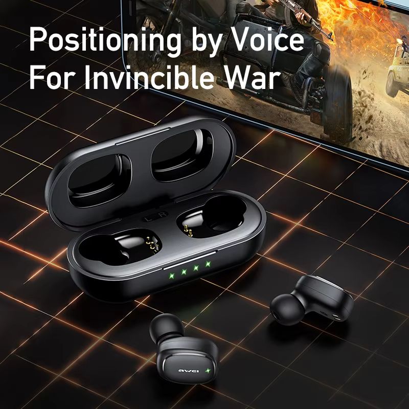 New Arrival Awei T13 Pro Earphone Promotion Bluetooth Earpods TWS Sports Earbuds V5.3 Wireless Headphones With Mic HIFI HD Sound Bluetooth Earphones In ear Headphones Headset For Gamer Sport Ear Phone