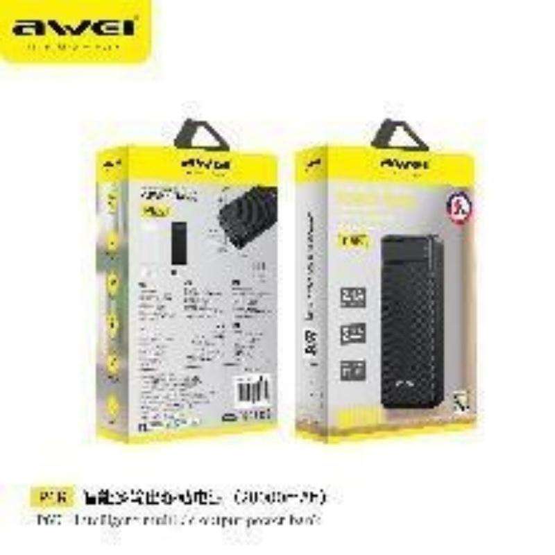 New Arrival Awei P6K Power Banks 20000mah Dc 5v Type-C Charging Promotion Power Bank For Smart phones Laptop Tablet Portable Battery Charger Mobile Phone Mobile Power Bank tv earpods earphones