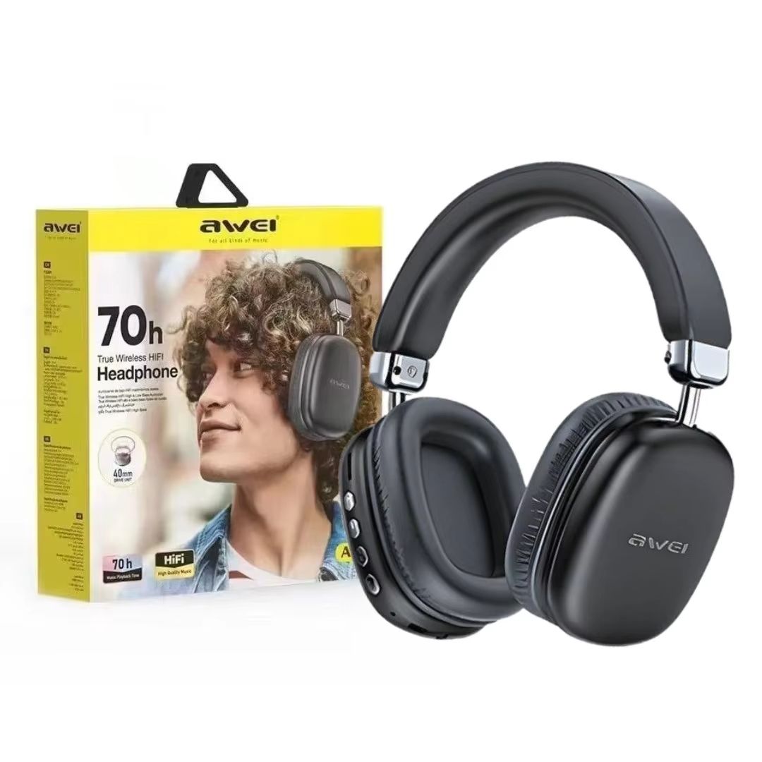 New Arrival AWEI AT7   Headset Bluetooth Headphones Ear phone Promotion Bluetooth Earpods TWS Sports Earbuds V5.3 Wireless With Mic HIFI HD Sound Bluetooth Earphones In ear water proof Headset Gamer