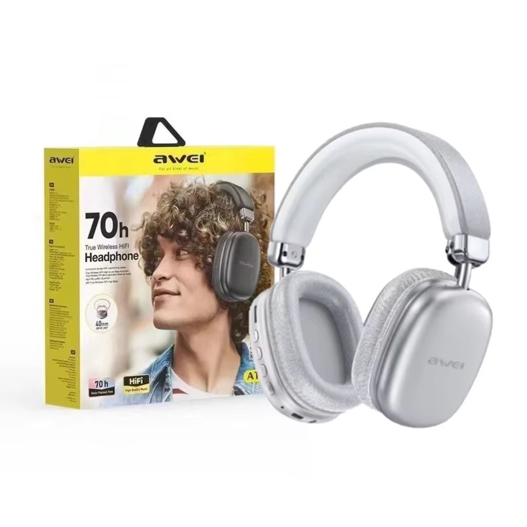 New Arrival AWEI AT7   Headset Bluetooth Headphones Ear phone Promotion Bluetooth Earpods TWS Sports Earbuds V5.3 Wireless With Mic HIFI HD Sound Bluetooth Earphones In ear water proof Headset Gamer