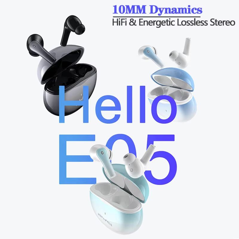 New Arrival Awei T62 ENC Earphone Promotion Bluetooth Earpods TWS Sports Earbuds V5.3 Wireless Headphones With Mic HIFI HD Sound Bluetooth Earphones In ear Headphones Headset For Gamer Sport Ear Phone