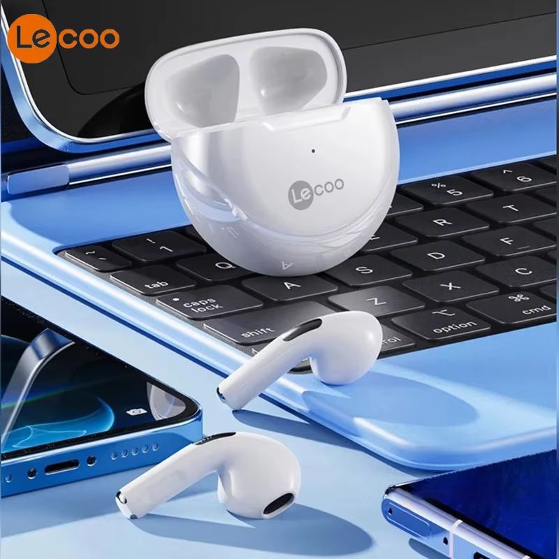 Lenovo Lecoo EW305 TWS Earphone Earpods Wireless Earbuds Bluetooth Earphones Bt5.3 Charging Case TWS Earpods Deep Bass Touch Airbuds Long Battery Life Gaming Headset sports Bluetooth Headphones
