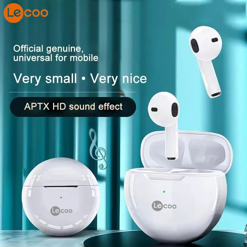 Lenovo Lecoo EW305 TWS Earphone Earpods Wireless Earbuds Bluetooth Earphones Bt5.3 Charging Case TWS Earpods Deep Bass Touch Airbuds Long Battery Life Gaming Headset sports Bluetooth Headphones