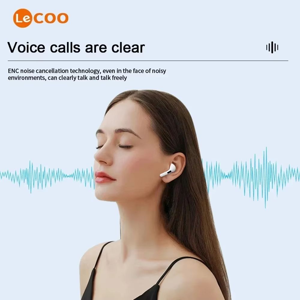 Lenovo Lecoo EW310 TWS Earphone Earpods Wireless Earbuds Bluetooth Earphones Bt5.3 Charging Case Deep Bass Touch Airbuds Long Battery Life Gaming Headset sports Bluetooth Headphones
﻿