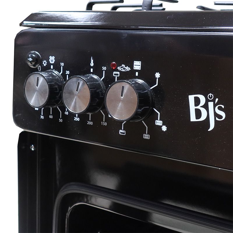 BJ's Free Standing 60x60 Cooker  3 Gas+ 1 Hotplate  ELEGANT I-6011T Turbo Fan  Oven 60L Capacity 1 Year Warranty