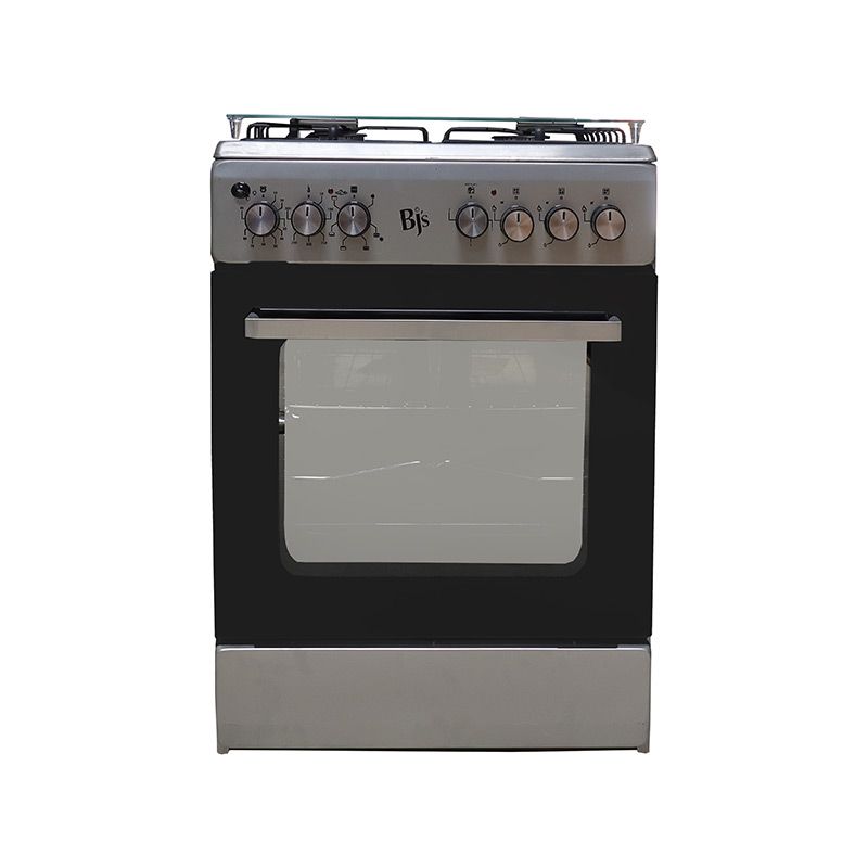BJ's Free Standing 60x60 Cooker  3 Gas+ 1 Hotplate  ELEGANT I-6011T Turbo Fan  Oven 60L Capacity 1 Year Warranty