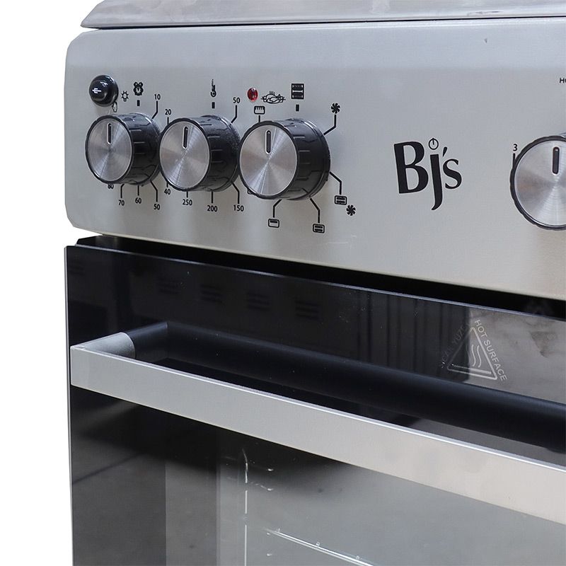 BJ's Free Standing 60x60 Cooker  3 Gas+ 1 Hotplate  ELEGANT I-6011T Turbo Fan  Oven 60L Capacity 1 Year Warranty