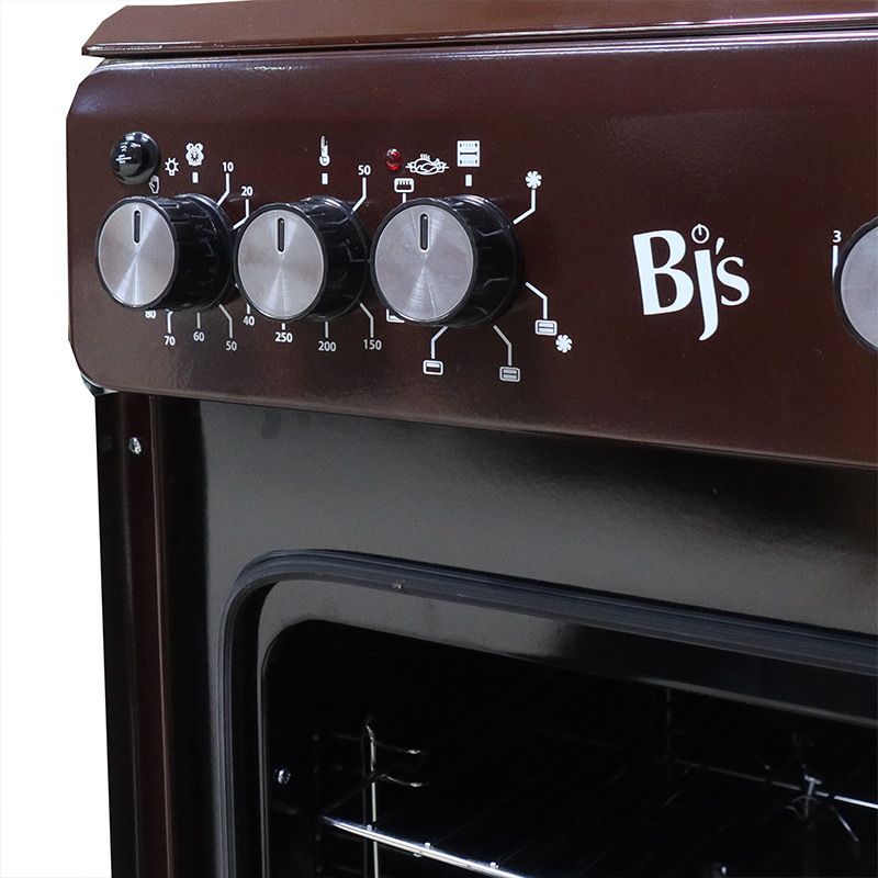 BJ's Free Standing 60x60 Cooker  3 Gas+ 1 Hotplate  ELEGANT I-6011T Turbo Fan  Oven 60L Capacity 1 Year Warranty