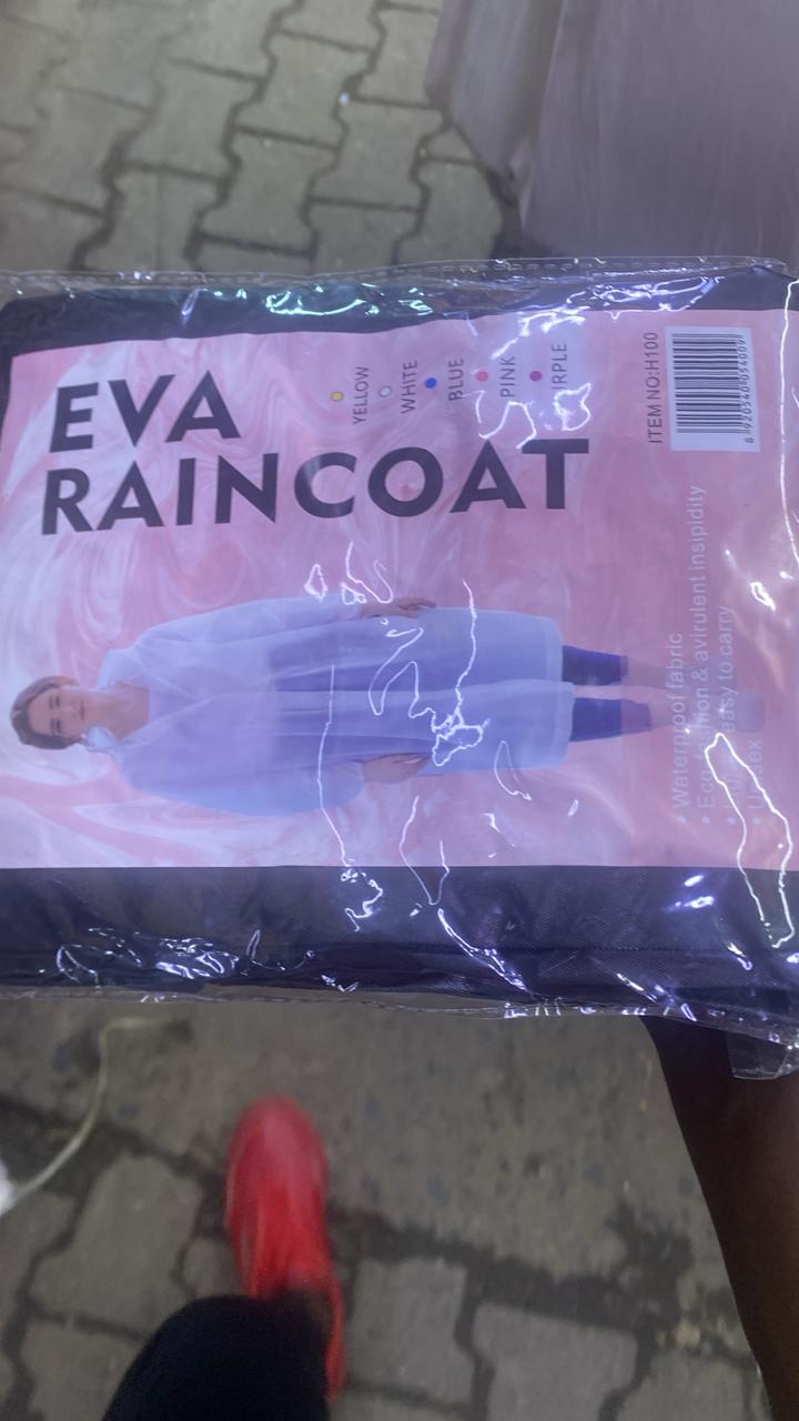 Long EVA Material Plastic Raincoat Waterproof Rain Coat Adults.Free SizeSafe & Eco-friendly - The rain poncho is made of an eco-friendly material (100% EVA), no plastic smell and no harmless, compared