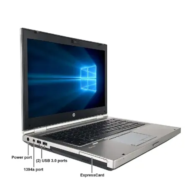 (TECH WEEK OFFERS) HP ELITEBOOK 8460P LAPTOP CORE i5 8GB RAM + 500GB HDD STORAGE 14" INCH REFURBISHED SILVER 6 MONTHS WARRANTY INSTALLED WINDOWS 10 PRO AND OFFICE 2021 LAPTOPS COMPUTER