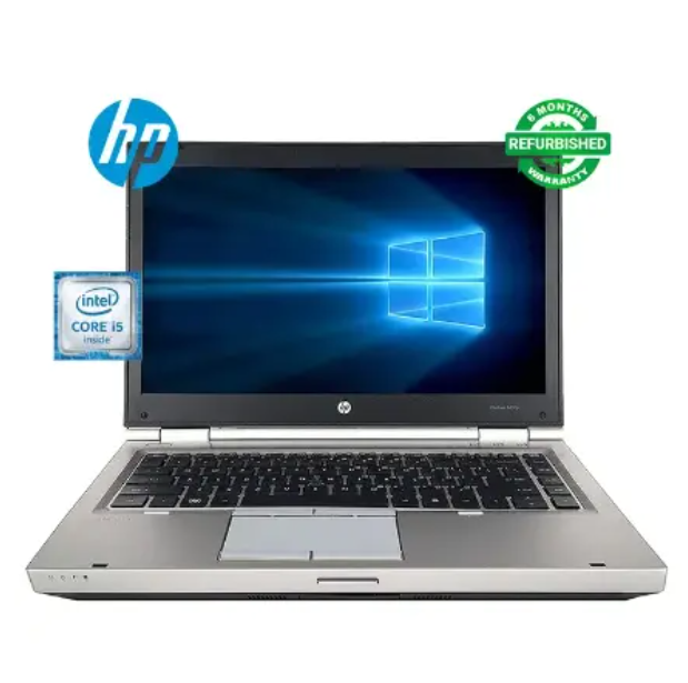(TECH WEEK OFFERS) HP ELITEBOOK 8460P LAPTOP CORE i5 8GB RAM + 500GB HDD STORAGE 14" INCH REFURBISHED SILVER 6 MONTHS WARRANTY INSTALLED WINDOWS 10 PRO AND OFFICE 2021 LAPTOPS COMPUTER