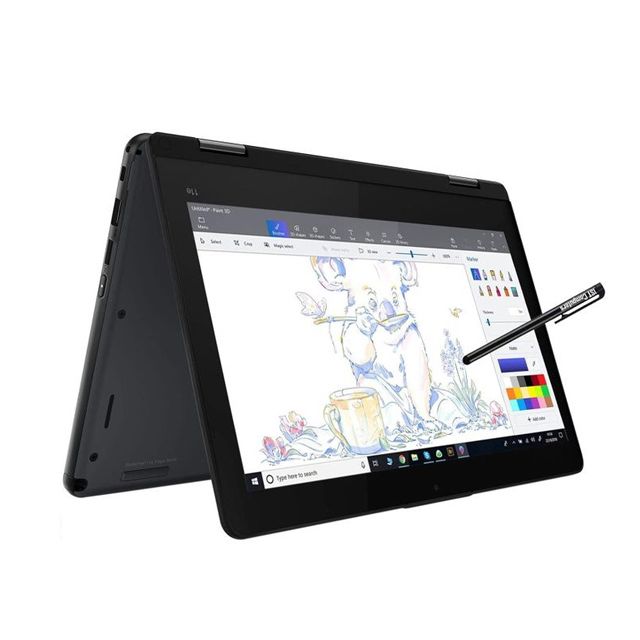 (FREE MOUSE) LENOVO YOGA 11E 4GB RAM 128GB SSD 2 IN 1 TOUCHSCREEN X360 LAPTOP REFURBISHED LAPTOP  BLACK  11.6" INCH  INSTALLED WINDOWS 10 PRO LAPTOPS OFFICE COMPUTER