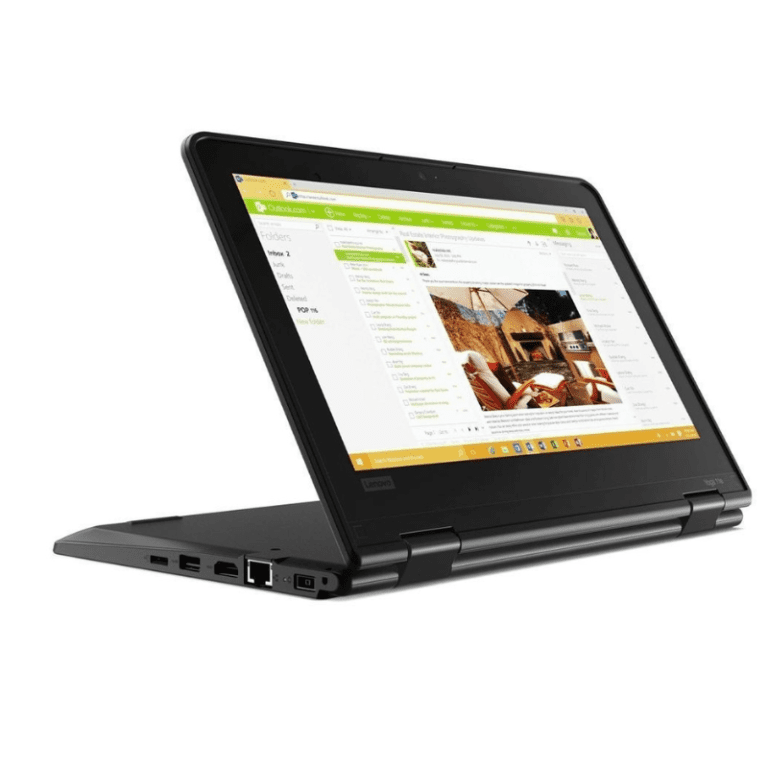(FREE MOUSE) LENOVO YOGA 11E 4GB RAM 128GB SSD 2 IN 1 TOUCHSCREEN X360 LAPTOP REFURBISHED LAPTOP  BLACK  11.6" INCH  INSTALLED WINDOWS 10 PRO LAPTOPS OFFICE COMPUTER
