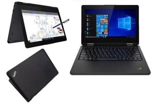 (FREE MOUSE) LENOVO YOGA 11E 4GB RAM 128GB SSD 2 IN 1 TOUCHSCREEN X360 LAPTOP REFURBISHED LAPTOP  BLACK  11.6" INCH  INSTALLED WINDOWS 10 PRO LAPTOPS OFFICE COMPUTER