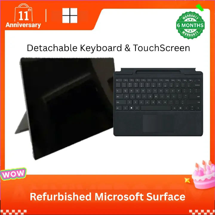 (ANNIVERSARY OFFER)Refurbished Microsoft Surface Pro 2-in-1 Convertible Laptop Intel Core i5 8GB RAM 256GB SSD13.5 inch Touchscreen Windows 10 pro Detachable Business Laptop High Performance Backlit
