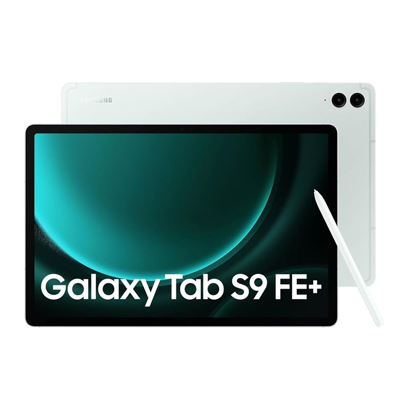 [Brand] Samsung Galaxy Tab S9 FE+ 5G 12.4" 90Hz IPS LCD Display 128GB ROM+8GB RAM 8MP+12MP 4K@30fps Camera Exynos 1380 Chipset 10050mAh 45W Battery Stylus (TYP) Fngprt WiFi+Cell Android 13 IP68 Tablet