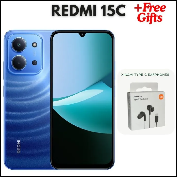 [BRAND NEW!!!] Xiaomi Redmi 15C 6.9" 120Hz IPS LCD Display 128GB ROM+8GB (4+4)RAM 50MP+8MP Camera MTK Helio G81 Ultra Chipset 6000mAh 33W Battery DualSIM Fngpt 4G Type-C (2yr wrrty) Android 15 Phone