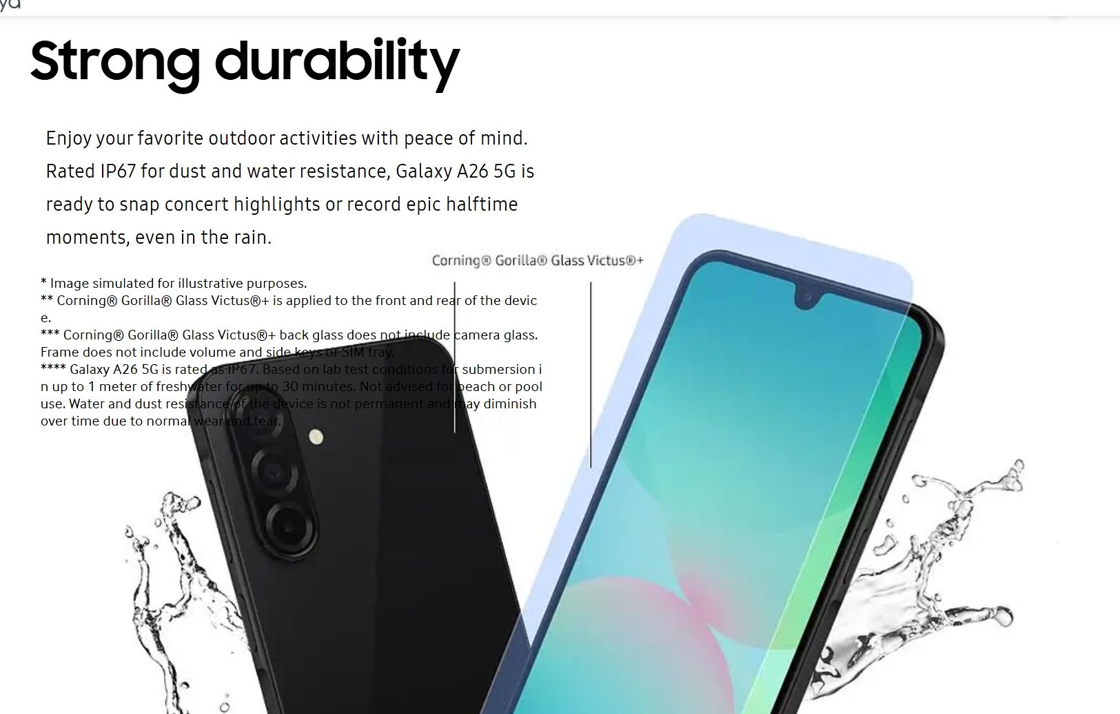 New Arrival Samsung Galaxy A26 5G 256GB+8GB 6.7" 120Hz Super AMOLED Display 50MP Triple Camera Android 15 Exynos 1380 IP67 Dust Water Resistant 5000mAh 25W Type-C Charge SmartPhones Mobile phone