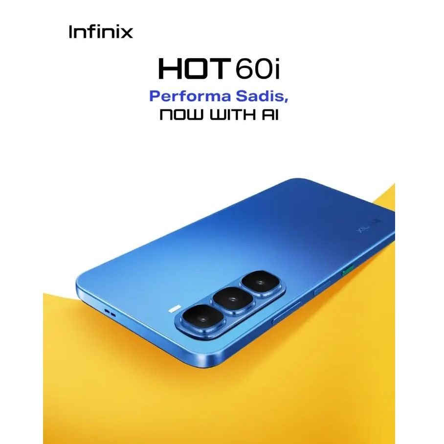 [New Arrival] Infinix Hot 60i 128GB+6GB 6.7" IPS LCD 120Hz Display 50MP Camera 5160mAh Battery 45W Fast Charging IP64 Dust/Water Resistant Dual SIM MTK Helio G81 Ultimate Bypass Charging AI Smartphone