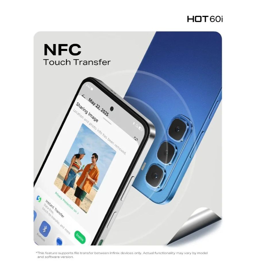 [New Arrival] Infinix Hot 60i 128GB+6GB 6.7" IPS LCD 120Hz Display 50MP Camera 5160mAh Battery 45W Fast Charging IP64 Dust/Water Resistant Dual SIM MTK Helio G81 Ultimate Bypass Charging AI Smartphone