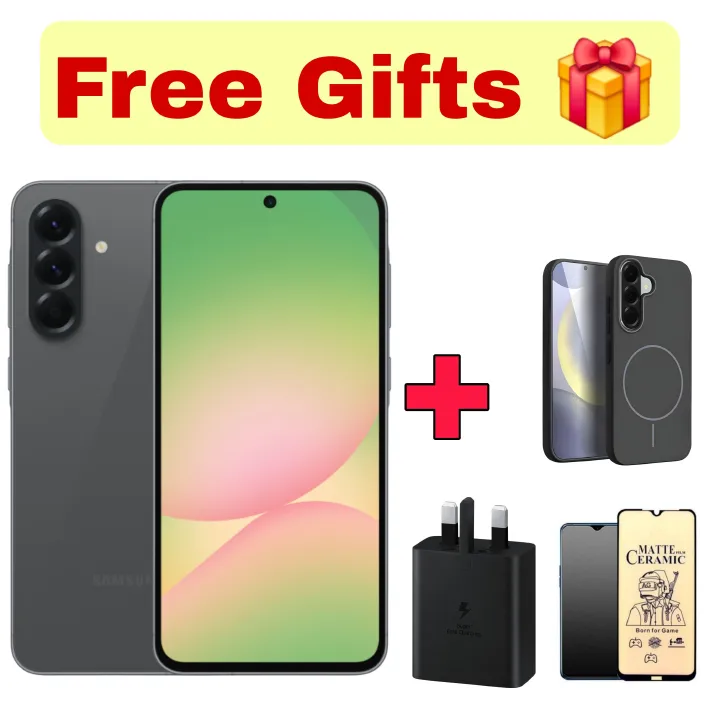 [Free Gifts] Samsung Galaxy A56 5G 256GB+8GB 120Hz 6.7" Super AMOLED 50MP+12MP Triple Camera IP67 Dust/Water Resistant Android 15+(6 Years Android Updates) 5000mAh 45W Fast Charge Smartphone