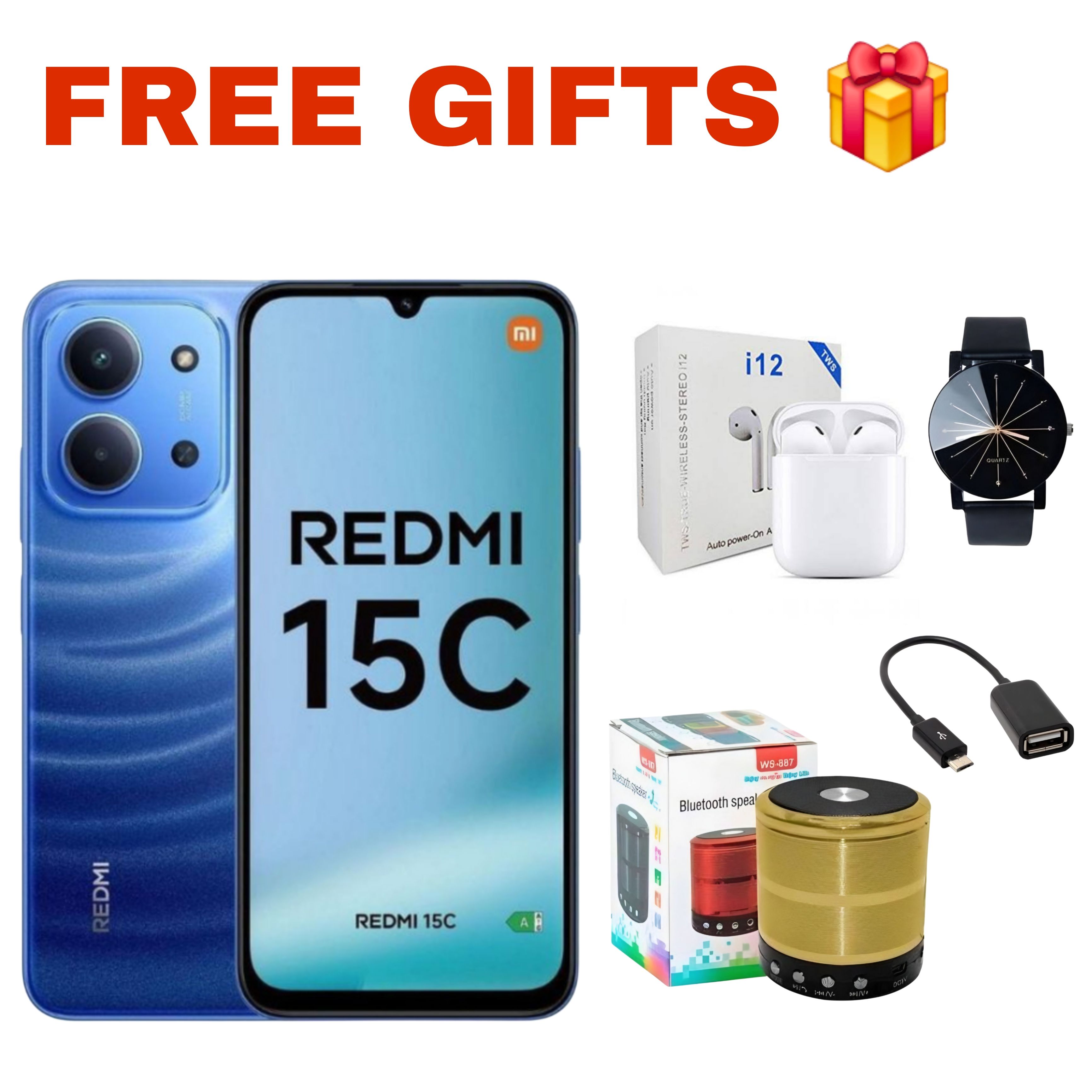 [New Arrival] Xiaomi Redmi 15C 256GB+16(8+8)GB 6.9" 120Hz IPS LCD Display 50MP Camera 6000mAh Battery 33W Hyper-Charge Gorilla Glass 3 Dual SIM IP64 MTK Helio G81 Ultra Android Smartphone
