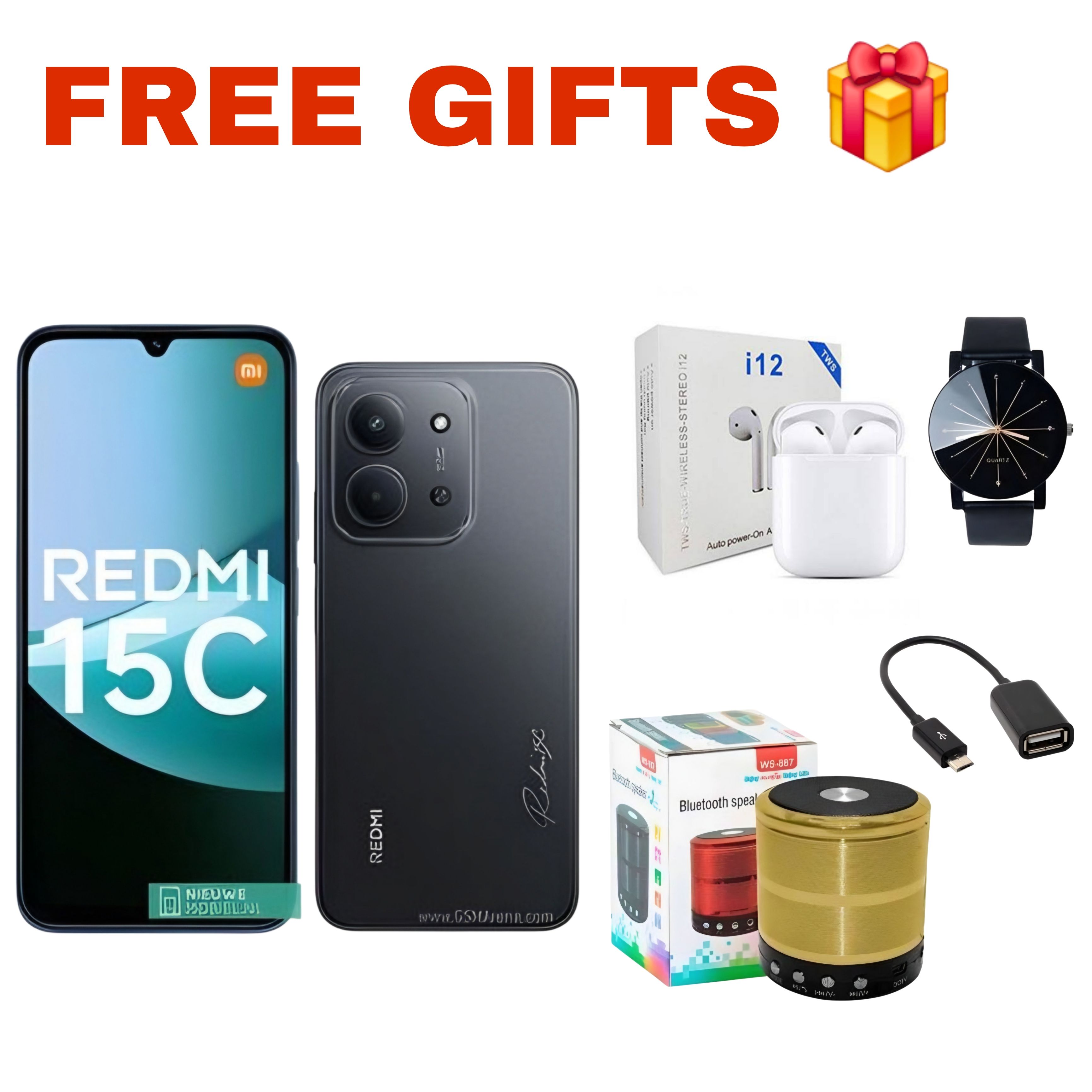 [New Arrival] Xiaomi Redmi 15C 256GB+16(8+8)GB 6.9" 120Hz IPS LCD Display 50MP Camera 6000mAh Battery 33W Hyper-Charge Gorilla Glass 3 Dual SIM IP64 MTK Helio G81 Ultra Android Smartphone