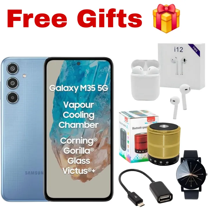 [FREE GIFTS] Samsung Galaxy M35 5G 128GB+6GB 6.6" Super AMOLED 120Hz Screen Display Gorilla Glass Victus+ Dual 5G SIM (50+8+2)MP Rear Camera 6000mAh Battery 25W Fast Charging NFC Smartphones A16