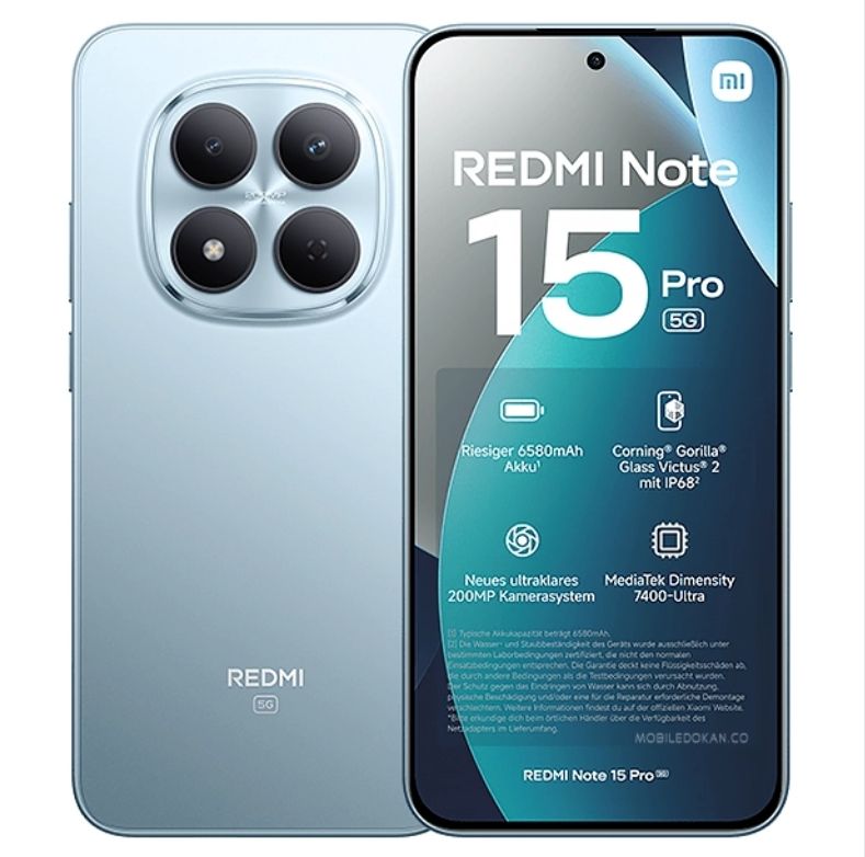 [Tech Week Offer🔥🔥] XIAOMI Redmi Note 15 Pro 256GB+16(8+8)GB Curved Screen On-Screen Fingerprint Dual SIM 6.77" 120Hz AMOLED Display (200+8)MP Camera 6500mAh Battery 45W Fast Charging AI Smartphone