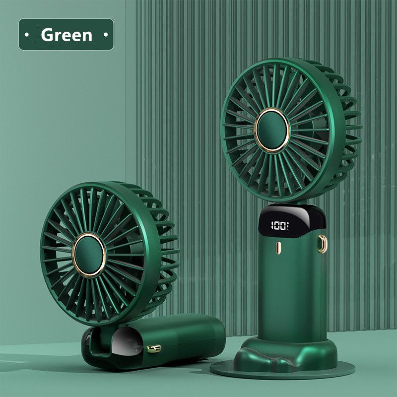 Handheld fan usb mini portable rechargeable small fan digital display folding aromatherapy small electric fan