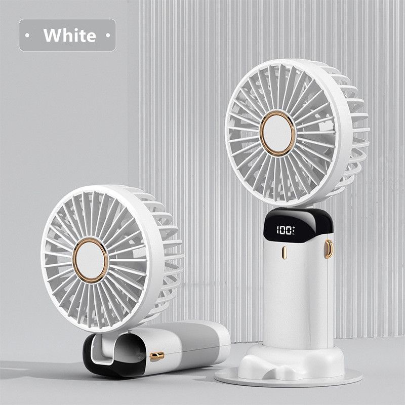 Handheld fan usb mini portable rechargeable small fan digital display folding aromatherapy small electric fan
