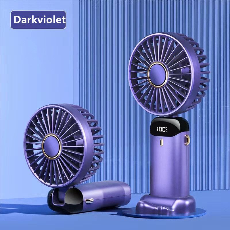 Handheld fan usb mini portable rechargeable small fan digital display folding aromatherapy small electric fan
